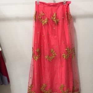 Wrap around Indian lengha skirt